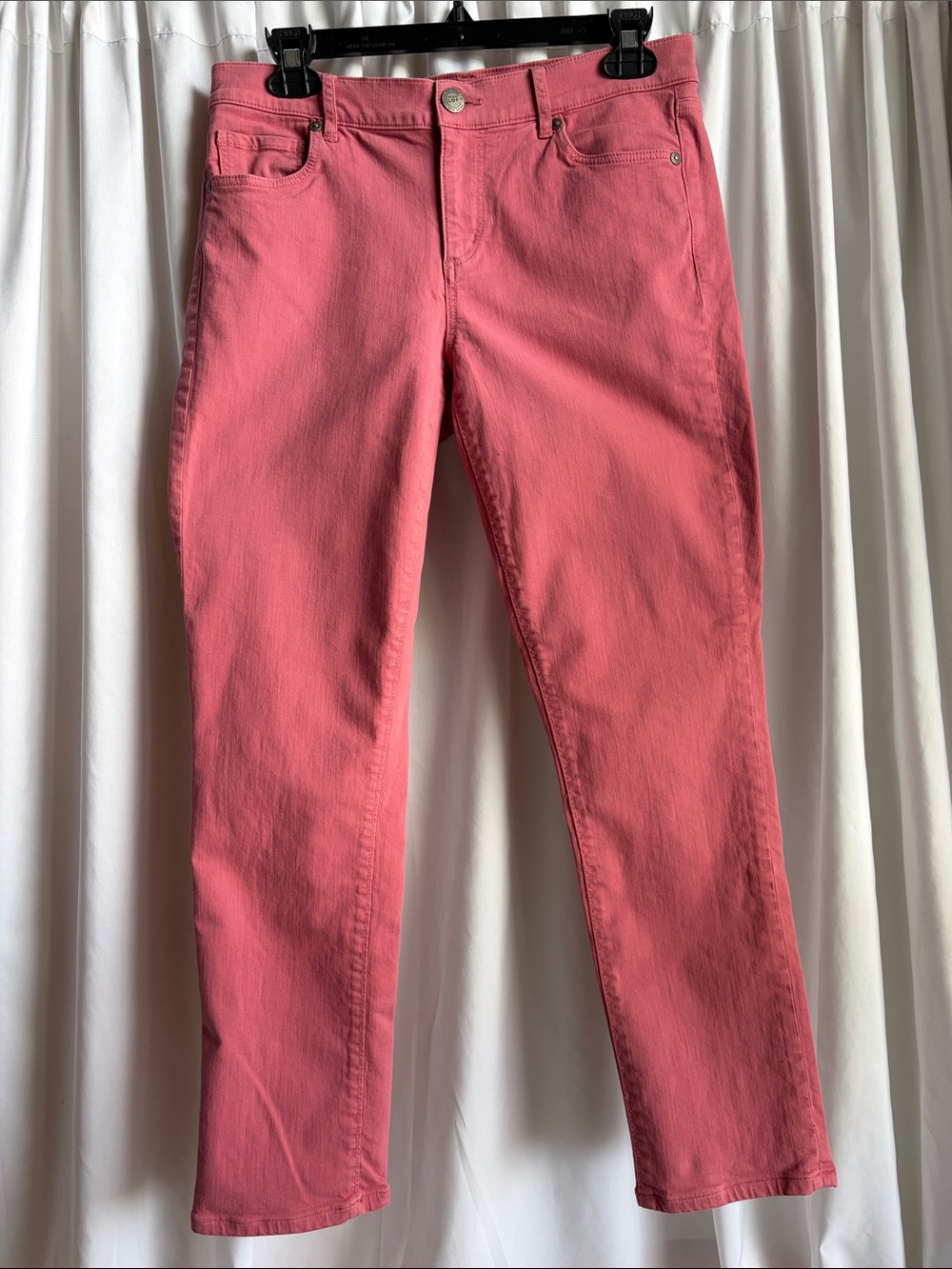 LOFT Coral Pink Skinny Crop Jeans